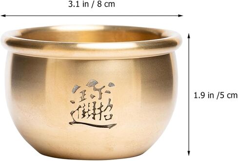 Copper Fortune Cornucopia Ashtray and Incense Burner, Unique Home Decor Storage Container for Living Room, Traditional Brass Luck Jar Accent in Kuwait
