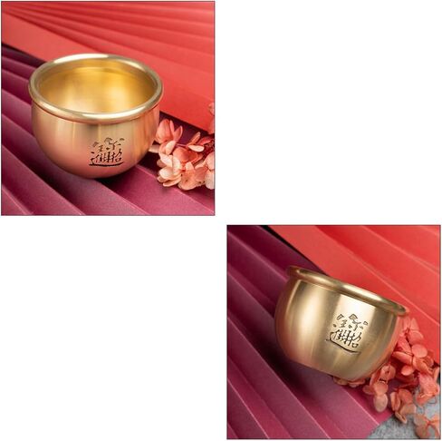 Copper Fortune Cornucopia Ashtray and Incense Burner, Unique Home Decor Storage Container for Living Room, Traditional Brass Luck Jar Accent in Kuwait