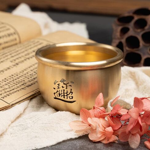 Copper Fortune Cornucopia Ashtray and Incense Burner, Unique Home Decor Storage Container for Living Room, Traditional Brass Luck Jar Accent in Kuwait