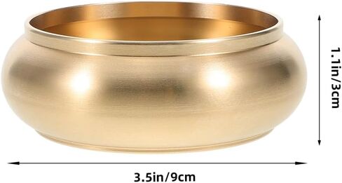 Brass Ashtray 3.54 Inch Small Desktop Ash Container and Incense Holder for Home Office Living Room Decor Symbolizing Wealth Prosperity in Kuwait