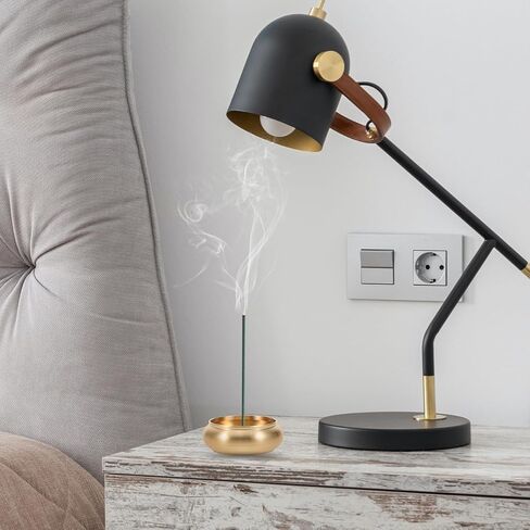 Brass Ashtray 3.54 Inch Small Desktop Ash Container and Incense Holder for Home Office Living Room Decor Symbolizing Wealth Prosperity in Kuwait