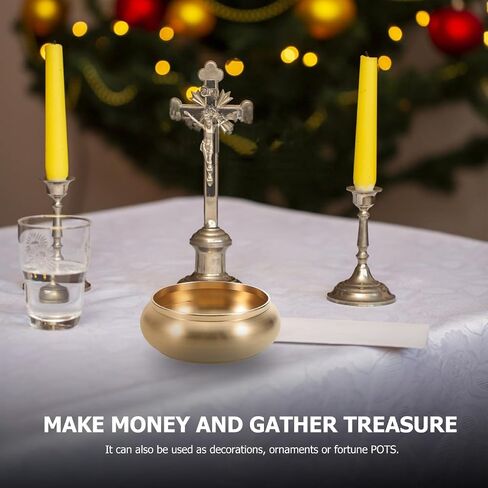 Brass Ashtray 3.54 Inch Small Desktop Ash Container and Incense Holder for Home Office Living Room Decor Symbolizing Wealth Prosperity in Kuwait