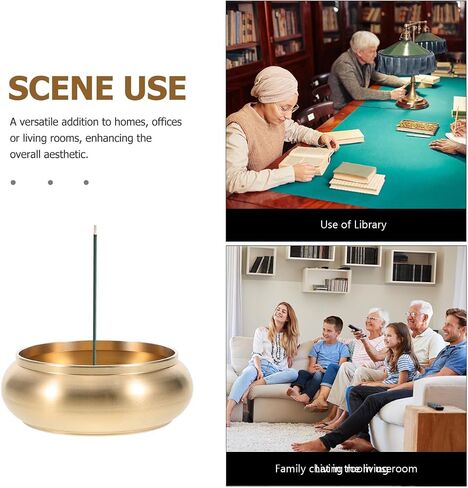 Brass Ashtray 3.54 Inch Small Desktop Ash Container and Incense Holder for Home Office Living Room Decor Symbolizing Wealth Prosperity in Kuwait