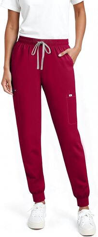 Women’s Scrub Pants - Jogger Cargo Pants with 7 Pockets, Soft Scrubs Pant for Women Yoga Style Mid-Rise Pants in Saudi Arabia