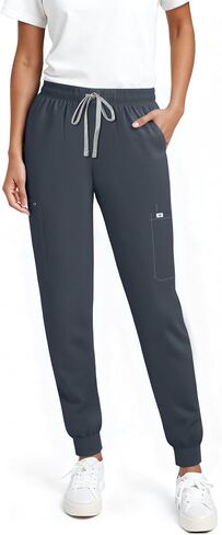 Women’s Scrub Pants - Jogger Cargo Pants with 7 Pockets, Soft Scrubs Pant for Women Yoga Style Mid-Rise Pants in Saudi Arabia