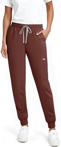 Women’s Scrub Pants - Jogger Cargo Pants with 7 Pockets, Soft Scrubs Pant for Women Yoga Style Mid-Rise Pants in Saudi Arabia