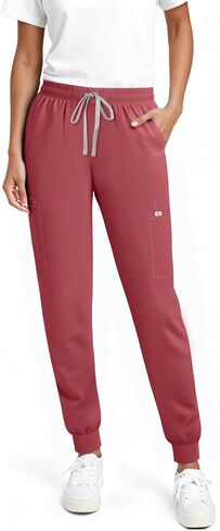 Women’s Scrub Pants - Jogger Cargo Pants with 7 Pockets, Soft Scrubs Pant for Women Yoga Style Mid-Rise Pants in Saudi Arabia