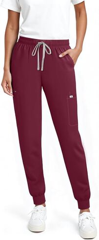 Women’s Scrub Pants - Jogger Cargo Pants with 7 Pockets, Soft Scrubs Pant for Women Yoga Style Mid-Rise Pants in Saudi Arabia