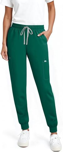 Women’s Scrub Pants - Jogger Cargo Pants with 7 Pockets, Soft Scrubs Pant for Women Yoga Style Mid-Rise Pants in Saudi Arabia