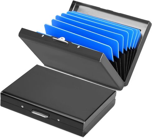 Stainless Steel Credit Card Wallet RFID Blocking Metal Case Pocket Business Card Holder for Women and Men in Saudi Arabia