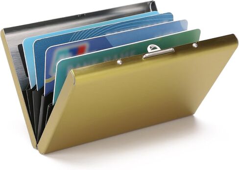 Stainless Steel Credit Card Wallet RFID Blocking Metal Case Pocket Business Card Holder for Women and Men in Saudi Arabia
