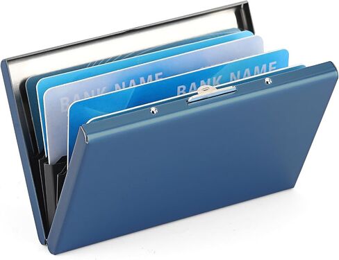Stainless Steel Credit Card Wallet RFID Blocking Metal Case Pocket Business Card Holder for Women and Men in Saudi Arabia