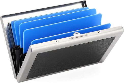 Stainless Steel Credit Card Wallet RFID Blocking Metal Case Pocket Business Card Holder for Women and Men in Saudi Arabia