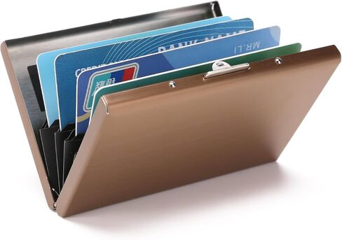 Stainless Steel Credit Card Wallet RFID Blocking Metal Case Pocket Business Card Holder for Women and Men in Saudi Arabia