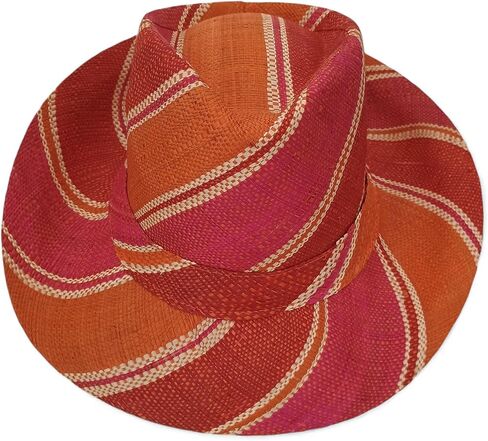 Women's Straw Fedora Hat, Raffia Summer Beach Sun Hat, Lightweight Panama Hat, Unisex in Saudi Arabia