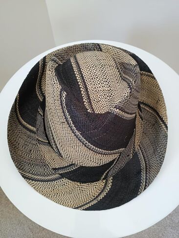 Women's Straw Fedora Hat, Raffia Summer Beach Sun Hat, Lightweight Panama Hat, Unisex in Saudi Arabia