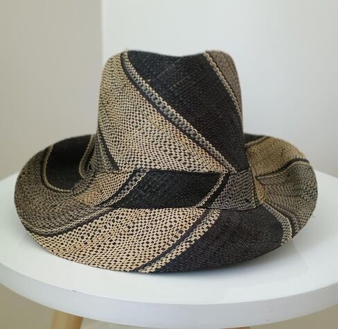 Women's Straw Fedora Hat, Raffia Summer Beach Sun Hat, Lightweight Panama Hat, Unisex in Saudi Arabia