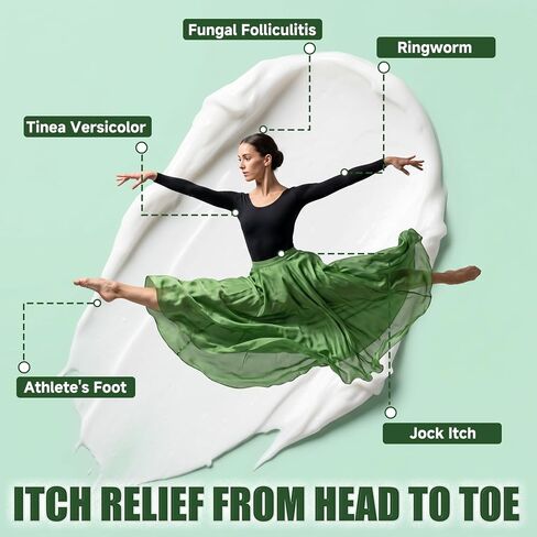 Antifungal Cream with Tea Tree Oil - Advanced Herbal Relief for Skin Fungus, Athlete's Foot, Jock Itch, Eczema, Tinea Versicolor, Natural Treatment, Relieves Itching, Burning, Scaling - 100g in Saudi Arabia