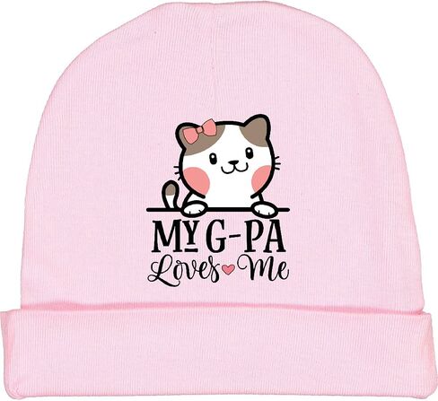 قبعة صغيرة من Inktastic My G-PA Loves Me Granddaughter Cat Baby Beanie in Kuwait