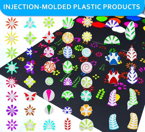 GEOCCI Flower Petal Tools for Dot Painting，50 Petal Shapes Dotting Tool，Mandala Dot Art Tools for Rocks，Embosssing Tools for Painting Dots （Pink） in Saudi Arabia