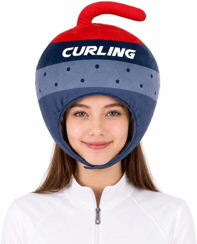 قبعة Petitebella Curling Stone القطيفة، قبعة شتوية جديدة لمحبي الرياضات الشتوية والأزياء التنكرية للمراهقين in Kuwait