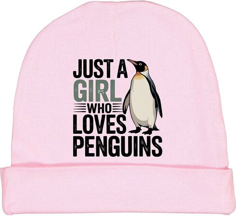 inktastic Just a Girl Who Loves Penguins Baby Beanie Hat in Kuwait
