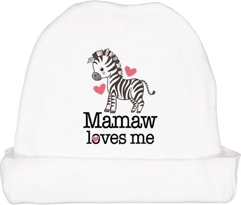 قبعة صغيرة للأطفال من Inktastic Mamaw Loves Me Girls Zebra Grandchild in Kuwait