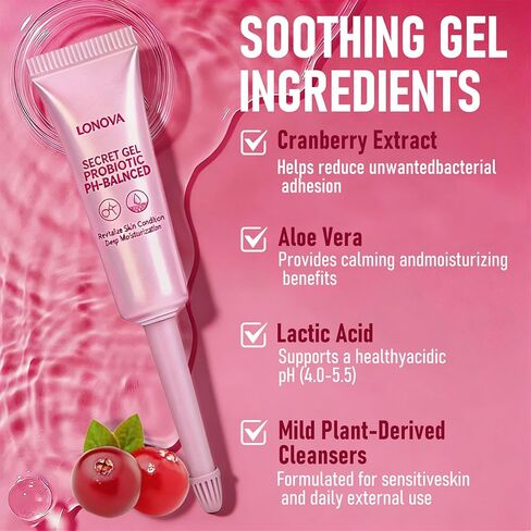 Firming Moisturising Gel, Probiotics + Plant Extracts, pH Balance, Tighten & Brighten, Vaginal Comfort, Dryness & Odor Relief, 5g x 7 Tubes in Saudi Arabia