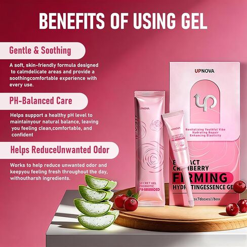 Firming Moisturising Gel, Probiotics + Plant Extracts, pH Balance, Tighten & Brighten, Vaginal Comfort, Dryness & Odor Relief, 5g x 7 Tubes in Saudi Arabia