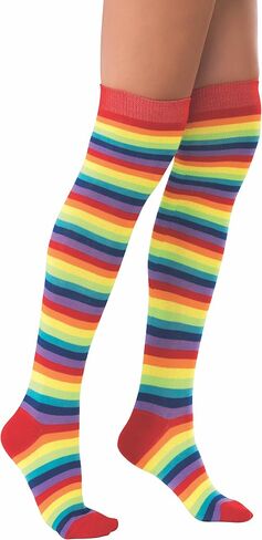 Rubies Unisex-Adults Knee High Socks, Rainbow, Onesize,One Size in Kuwait