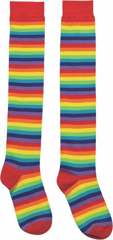 Rubies Unisex-Adults Knee High Socks, Rainbow, Onesize,One Size in Kuwait