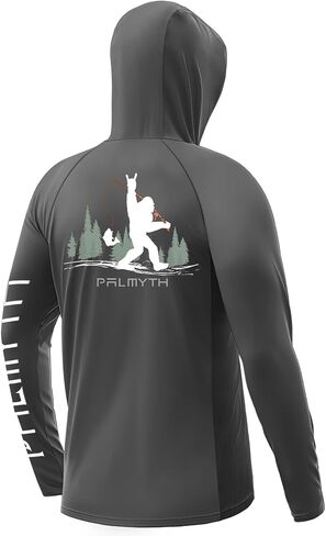 Palmyth Fishing Shirts for Men Long Sleeve UPF 50+ Sun Protection Fishing Hoodie with Neck Gaiter in Kuwait