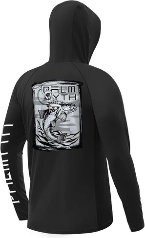 Palmyth Fishing Shirts for Men Long Sleeve UPF 50+ Sun Protection Fishing Hoodie with Neck Gaiter in Kuwait