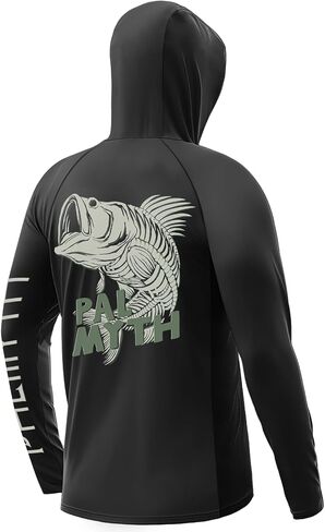 Palmyth Fishing Shirts for Men Long Sleeve UPF 50+ Sun Protection Fishing Hoodie with Neck Gaiter in Kuwait