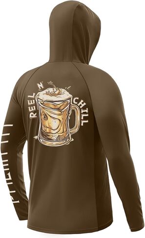 Palmyth Fishing Shirts for Men Long Sleeve UPF 50+ Sun Protection Fishing Hoodie with Neck Gaiter in Kuwait