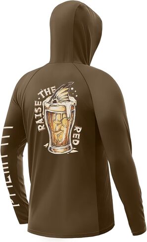 Palmyth Fishing Shirts for Men Long Sleeve UPF 50+ Sun Protection Fishing Hoodie with Neck Gaiter in Kuwait