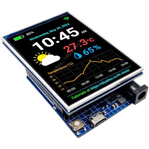 3.5 Inch TFT LCD Display Screen Shield for Arduino, 320x480 Full Color RGB, ILI9486 Driver, 8-Bit Parallel Interface, Compatible with Arduino Uno R3/R4, Mega, Due, Giga R1, Non-Touch in Kuwait