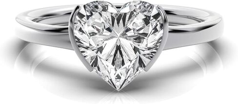 1-5 CT Moissanite Engagement Ring Colorless VVS1 10K 14K 18K Solid Gold & 925 Sterling Silver Half Bezel Setting Moissanite Ring|Promise Ring For Her in Kuwait