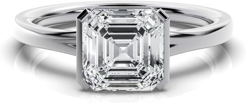 1-5 CT Moissanite Engagement Ring Colorless VVS1 10K 14K 18K Solid Gold & 925 Sterling Silver Half Bezel Setting Moissanite Ring|Promise Ring For Her in Kuwait