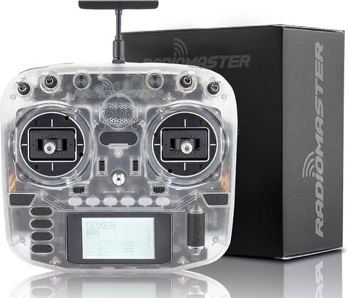 وحدة تحكم راديو Radiomaster Boxer ELRS 2.4 جيجا هرتز 16CH Hall Gimbals مع حقيبة حمل للطائرات ذات الأجنحة الثابتة/مروحيات RC/طائرات بدون طيار FPV/سيارات RC/القوارب، الوضع 2 in Kuwait