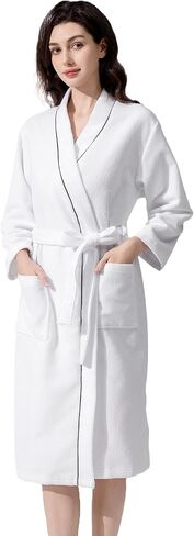 Inner Wish Women's Soft Terry Cloth Bathrobe - Ultra Absorbent Quick Dry Kimono Robe for Shower,Spa,Home in Saudi Arabia