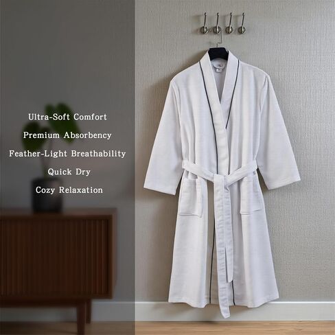 Inner Wish Women's Soft Terry Cloth Bathrobe - Ultra Absorbent Quick Dry Kimono Robe for Shower,Spa,Home in Saudi Arabia