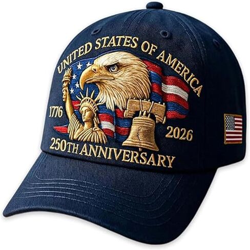 United States 250th Anniversary Hat USA 250th Anniversary Hat Adjustable Printed Patriotic Baseball Cap for Men Women in Saudi Arabia
