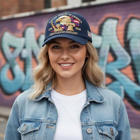 United States 250th Anniversary Hat USA 250th Anniversary Hat Adjustable Printed Patriotic Baseball Cap for Men Women in Saudi Arabia