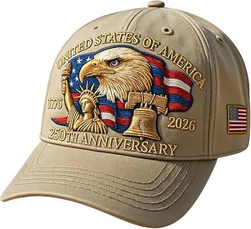 United States 250th Anniversary Hat USA 250th Anniversary Hat Adjustable Printed Patriotic Baseball Cap for Men Women in Saudi Arabia