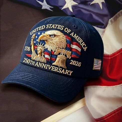 United States 250th Anniversary Hat USA 250th Anniversary Hat Adjustable Printed Patriotic Baseball Cap for Men Women in Saudi Arabia