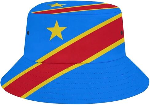 Congo DRC Flag Hat, Congolese Soccer Fan Cap for World Cup, Sun Hat for Male and Female RDC Leopards World Cup Fan Apparel in Kuwait