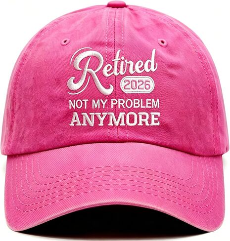 Retirement Gifts for Women 2026, Funny Embroidered Retired Hat – Adjustable Cotton Baseball Cap for Daily Travel Golf in Saudi Arabia