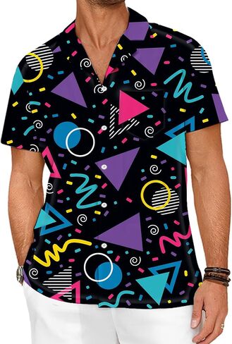 Hawaiian Shirts for Men Button Down Summer Beach Shirt in Saudi Arabia