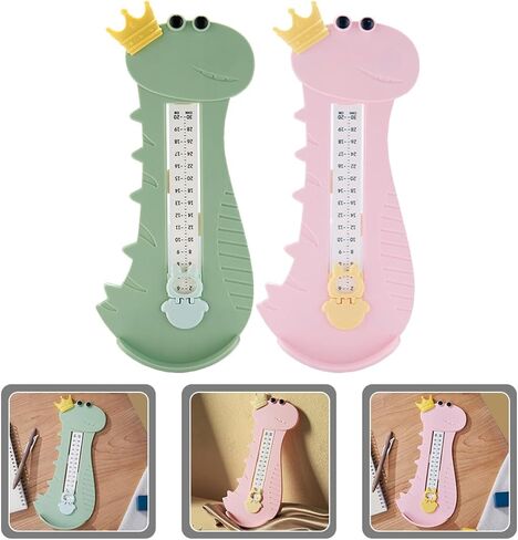 TEHAUX Foot Measurement Device and Shoe Sizer Set, 2pcs Lightweight Plastic Foot Gauge Ruler, Shoe Size Measuring Tool for Boys in Kuwait